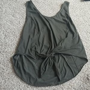 EUC dark olive "Call It A Tie Tank" size 10
